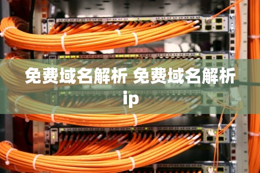 免费域名解析 免费域名解析ip