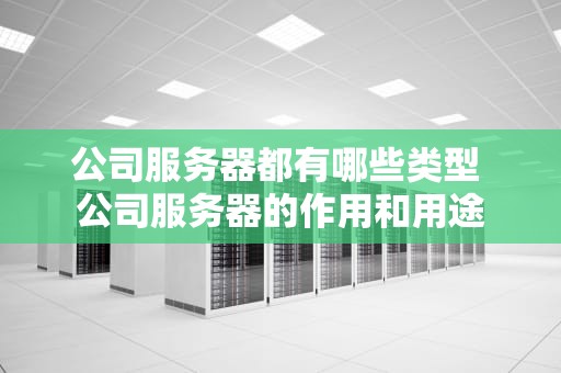 公司服务器都有哪些类型 公司服务器的作用和用途