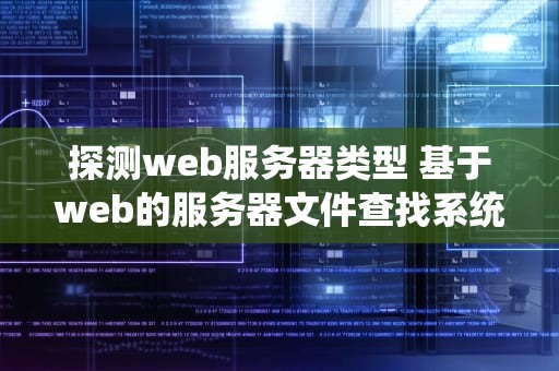 探测web服务器类型 基于web的服务器文件查找系统