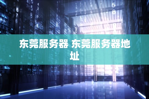 东莞服务器 东莞服务器地址