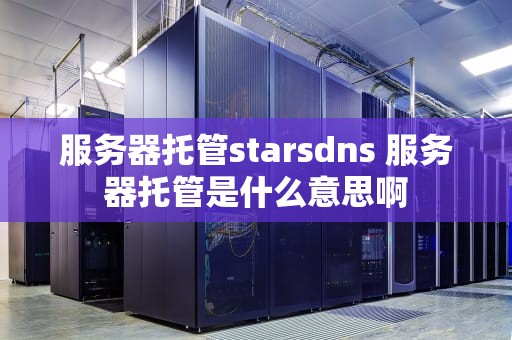服务器托管starsdns 服务器托管是什么意思啊