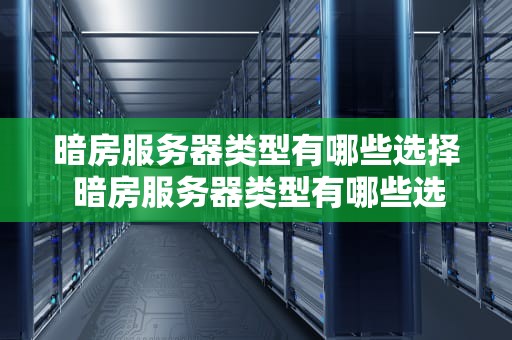 暗房服务器类型有哪些选择 暗房服务器类型有哪些选择方法