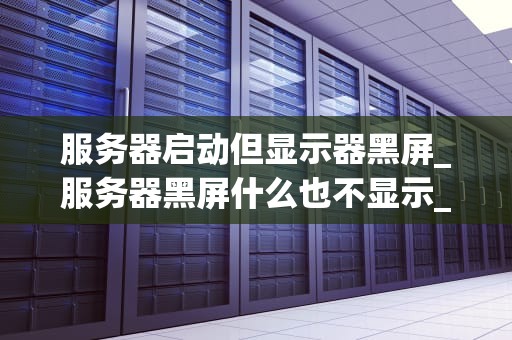 服务器启动但显示器黑屏_服务器黑屏什么也不显示_服务器启动但显示器黑屏问题的解决策略