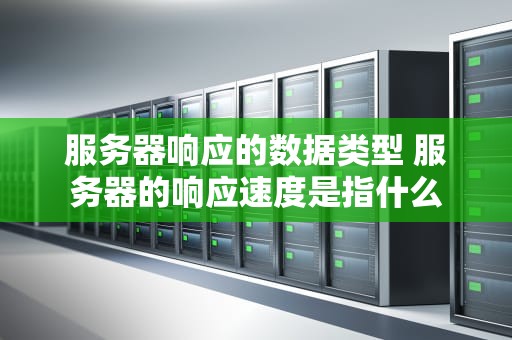 服务器响应的数据类型 服务器的响应速度是指什么