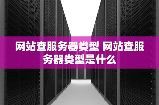 网站查服务器类型 网站查服务器类型是什么