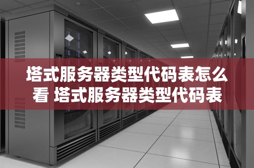 塔式服务器类型代码表怎么看 塔式服务器类型代码表怎么看的