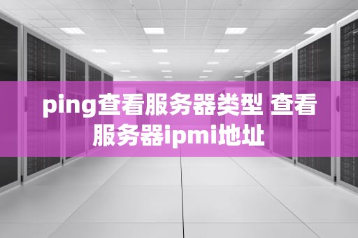 ping查看服务器类型 查看服务器ipmi地址