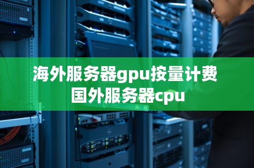海外服务器gpu按量计费 国外服务器cpu