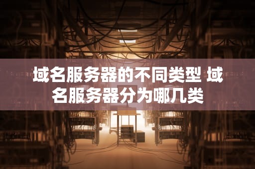 域名服务器的不同类型 域名服务器分为哪几类