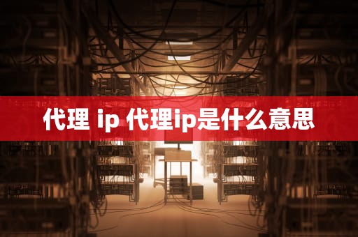 代理 ip 代理ip是什么意思