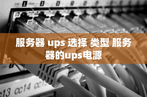 服务器 ups 选择 类型 服务器的ups电源