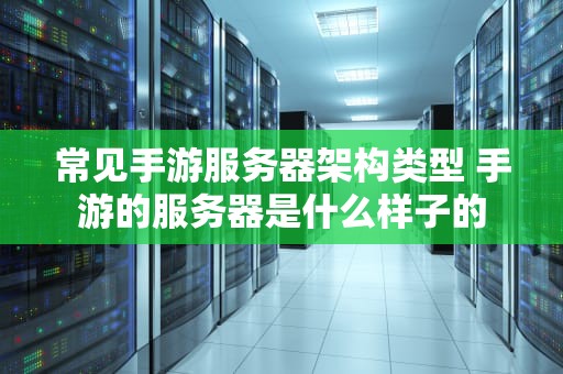 常见手游服务器架构类型 手游的服务器是什么样子的