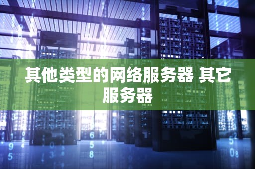 其他类型的网络服务器 其它服务器