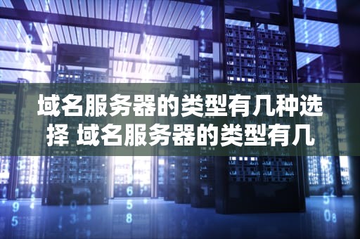 域名服务器的类型有几种选择 域名服务器的类型有几种选择方式