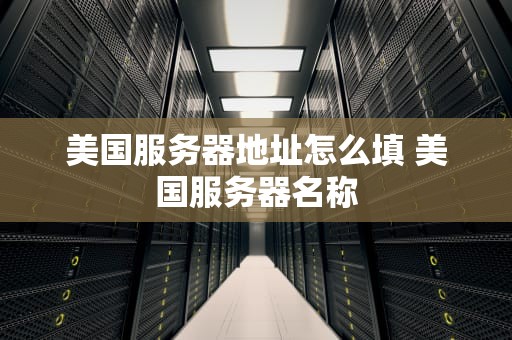 美国服务器地址怎么填 美国服务器名称