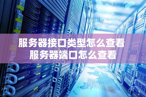 服务器接口类型怎么查看 服务器端口怎么查看