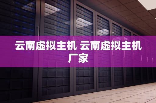 云南虚拟主机 云南虚拟主机厂家