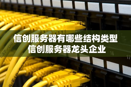 信创服务器有哪些结构类型 信创服务器龙头企业
