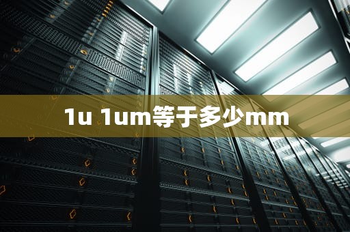 1u 1um等于多少mm