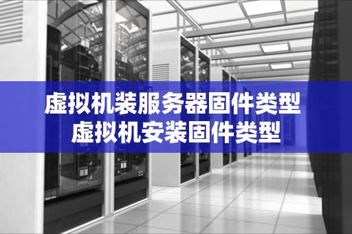 虚拟机装服务器固件类型 虚拟机安装固件类型