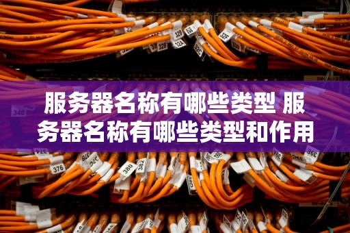 服务器名称有哪些类型 服务器名称有哪些类型和作用