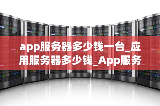 app服务器多少钱一台_应用服务器多少钱_App服务器的价格及其影响因素