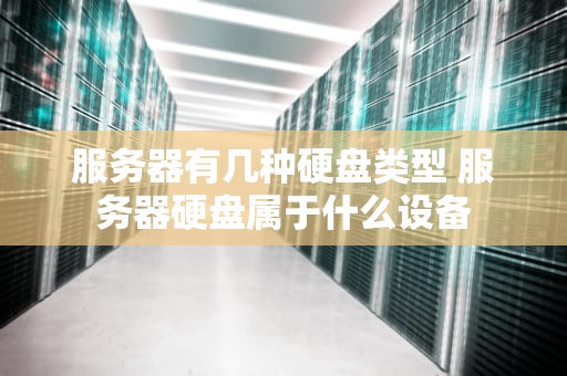服务器有几种硬盘类型 服务器硬盘属于什么设备