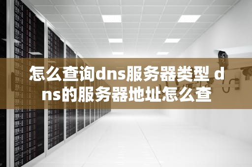 怎么查询dns服务器类型 dns的服务器地址怎么查