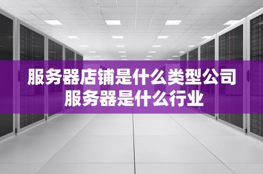 服务器店铺是什么类型公司 服务器是什么行业