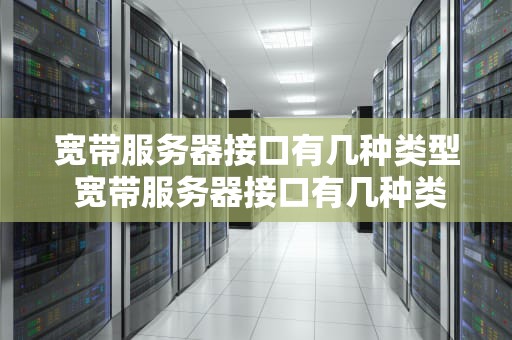 宽带服务器接口有几种类型 宽带服务器接口有几种类型图片
