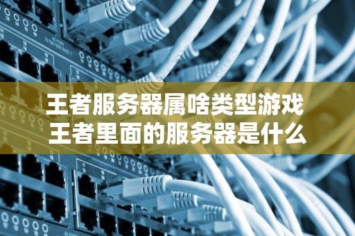 王者服务器属啥类型游戏 王者里面的服务器是什么