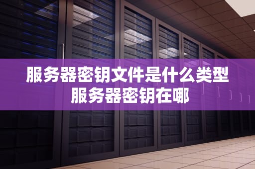 服务器密钥文件是什么类型 服务器密钥在哪