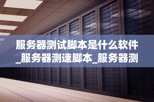 服务器测试脚本是什么软件_服务器测速脚本_服务器测试脚本软件的深度解析