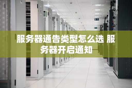 服务器通告类型怎么选 服务器开启通知