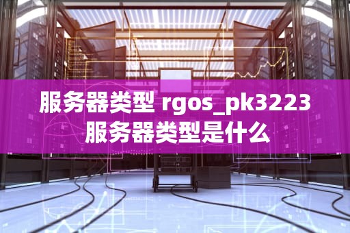 服务器类型 rgos_pk3223 服务器类型是什么