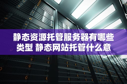 静态资源托管服务器有哪些类型 静态网站托管什么意思