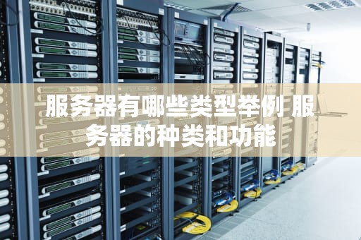 服务器有哪些类型举例 服务器的种类和功能