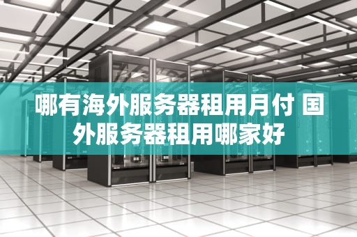 哪有海外服务器租用月付 国外服务器租用哪家好