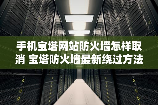 手机宝塔网站防火墙怎样取消 宝塔防火墙最新绕过方法