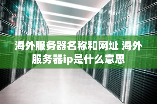 海外服务器名称和网址 海外服务器ip是什么意思
