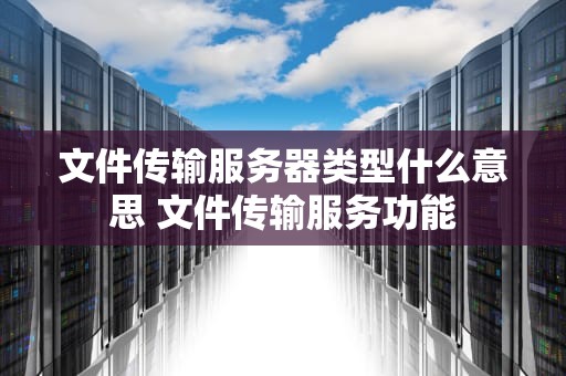 文件传输服务器类型什么意思 文件传输服务功能