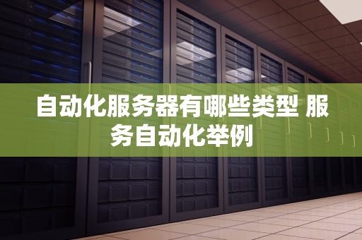 自动化服务器有哪些类型 服务自动化举例