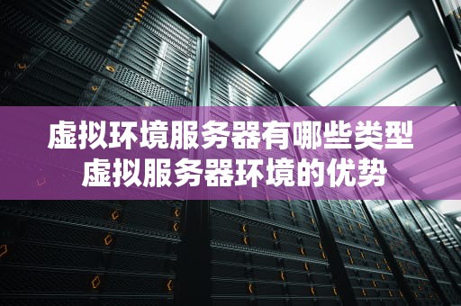 虚拟环境服务器有哪些类型 虚拟服务器环境的优势