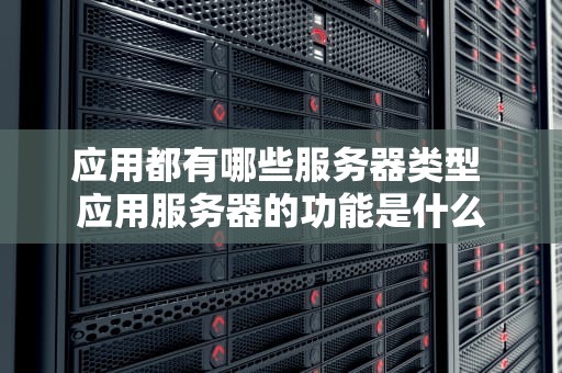 应用都有哪些服务器类型 应用服务器的功能是什么