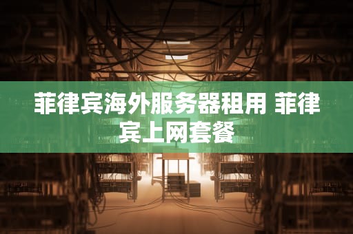 菲律宾海外服务器租用 菲律宾上网套餐