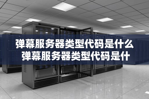 弹幕服务器类型代码是什么 弹幕服务器类型代码是什么意思