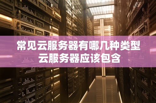 常见云服务器有哪几种类型 云服务器应该包含