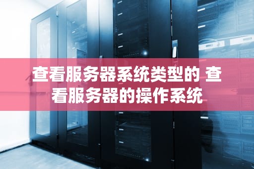 查看服务器系统类型的 查看服务器的操作系统