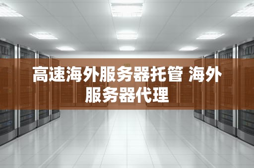 高速海外服务器托管 海外服务器代理