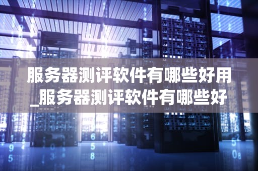 服务器测评软件有哪些好用_服务器测评软件有哪些好用点_服务器测评软件的全面比较与分析